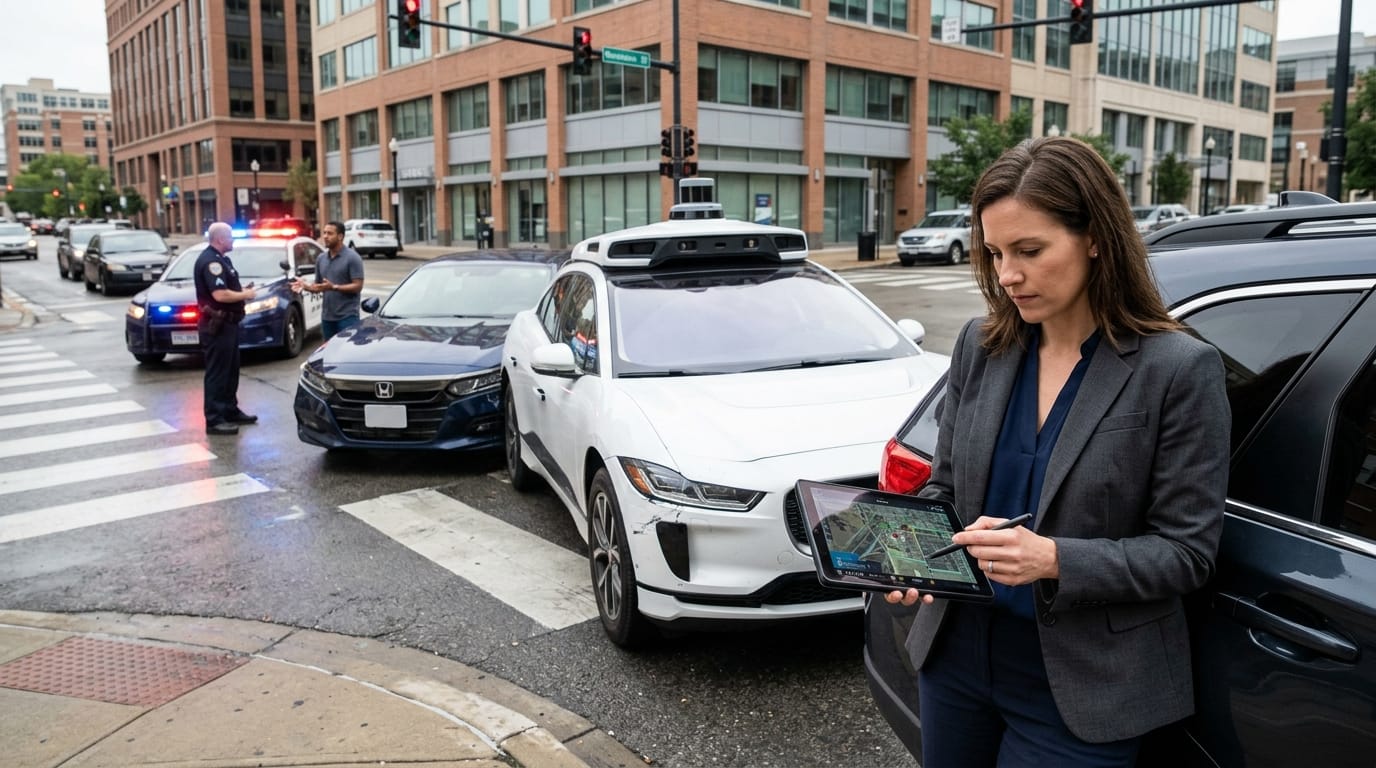 Autonomous vehicle accident claims 2026 involving robotaxi crash evidence and legal liability