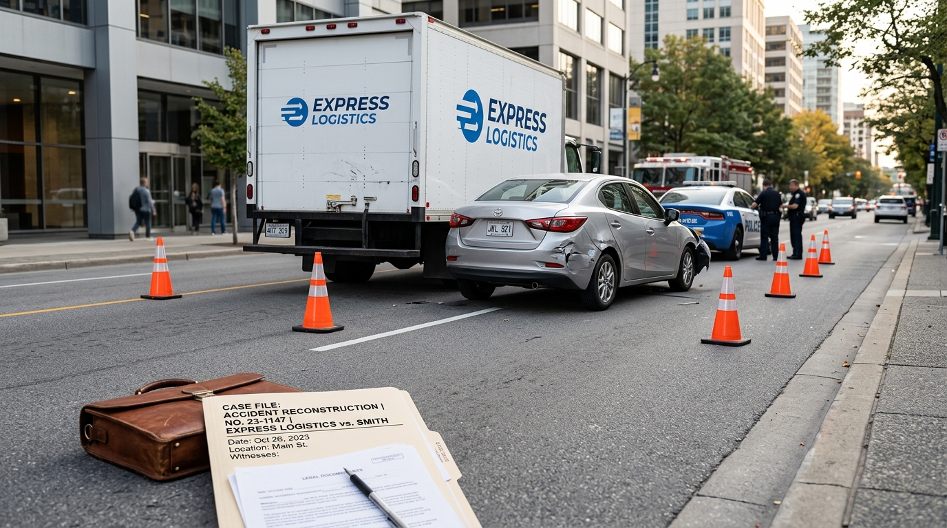 Attorney reviewing driver qualification records for a commercial vehicle accident claim