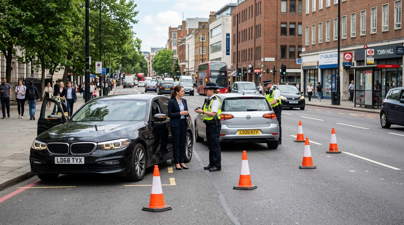 Road rage accident claim involving aggressive driving and a car crash scene