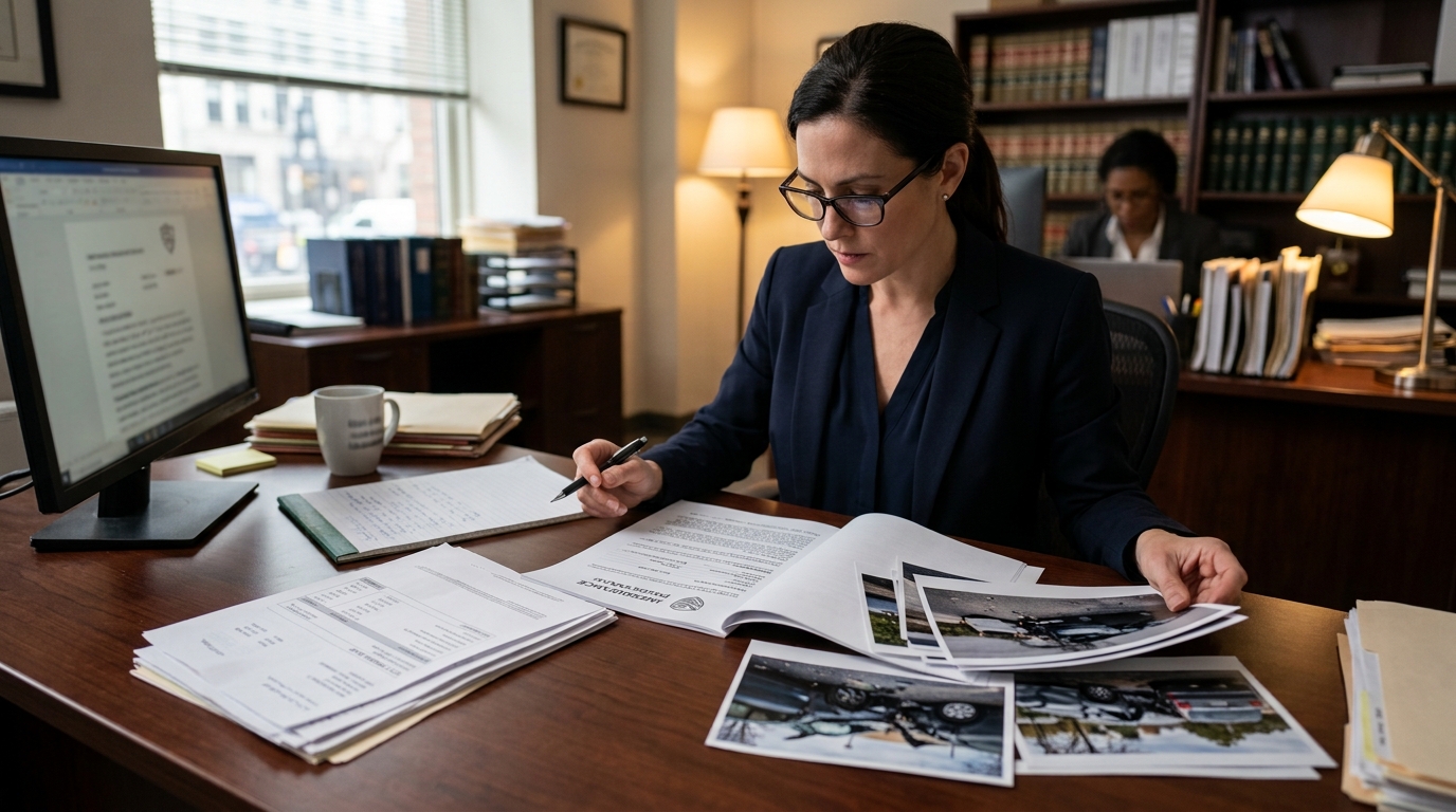 Attorney reviewing California car accident insurance limits and medical bills
