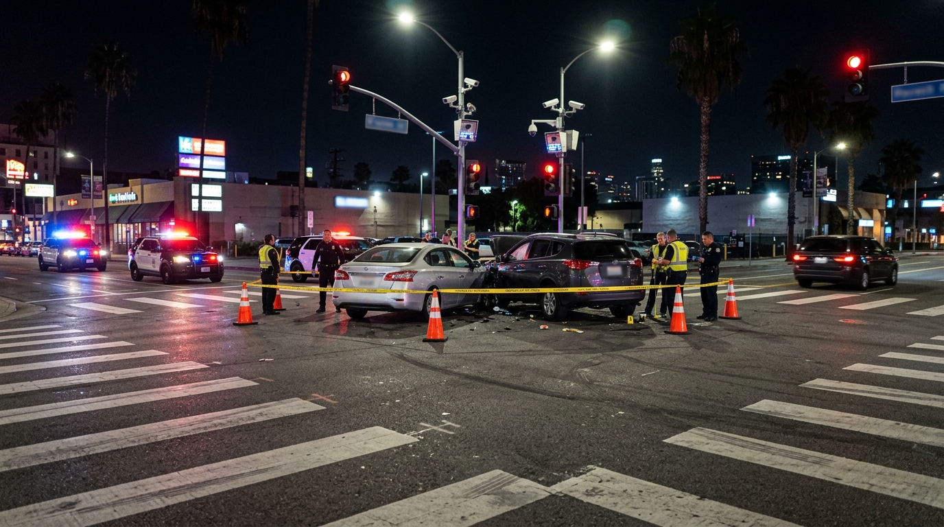 California intersection camera evidence for an obscured license plate accident claim