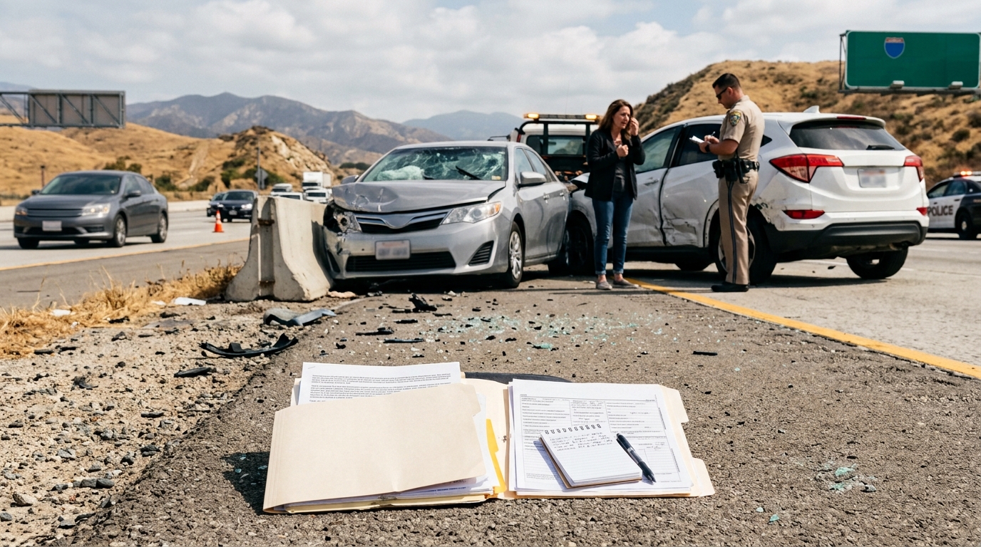 California minimum auto insurance limits 2026 and car accident claim documents