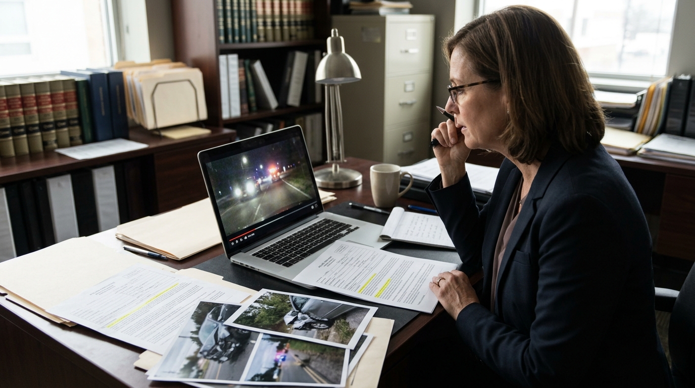 Legal review of roadside accident evidence and potential Move Over law violations